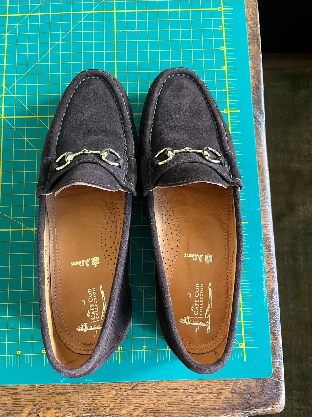 Allen Edmonds Dark Brown Suede Bit Loafers